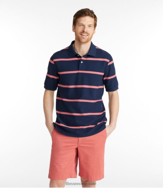menn premium polo 24VDH248 L.L.Bean x Double L klær blek turkis/klassisk marine