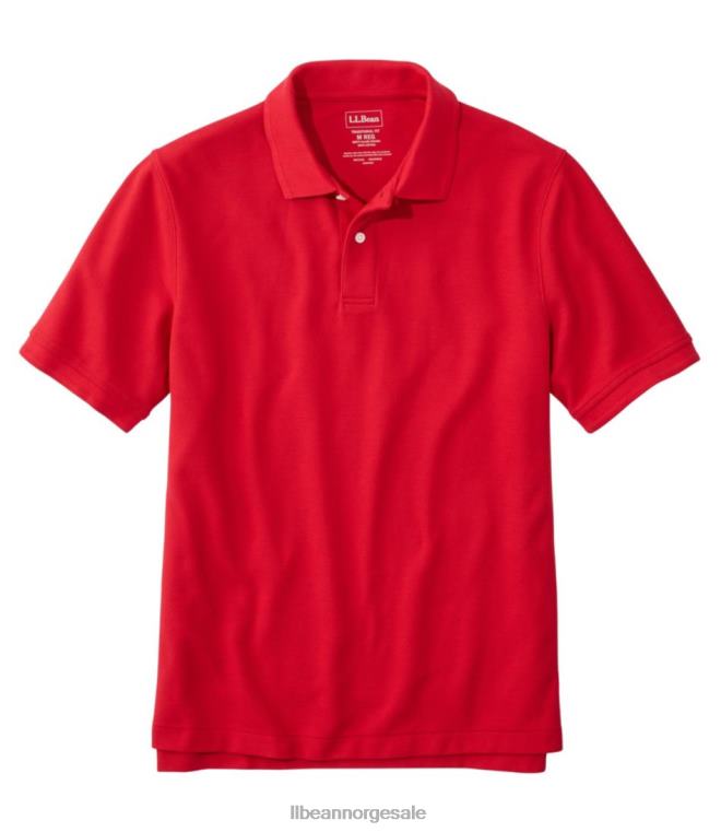 menn premium polobånd 24VDH6880 L.L.Bean x Double L klær nautisk rød