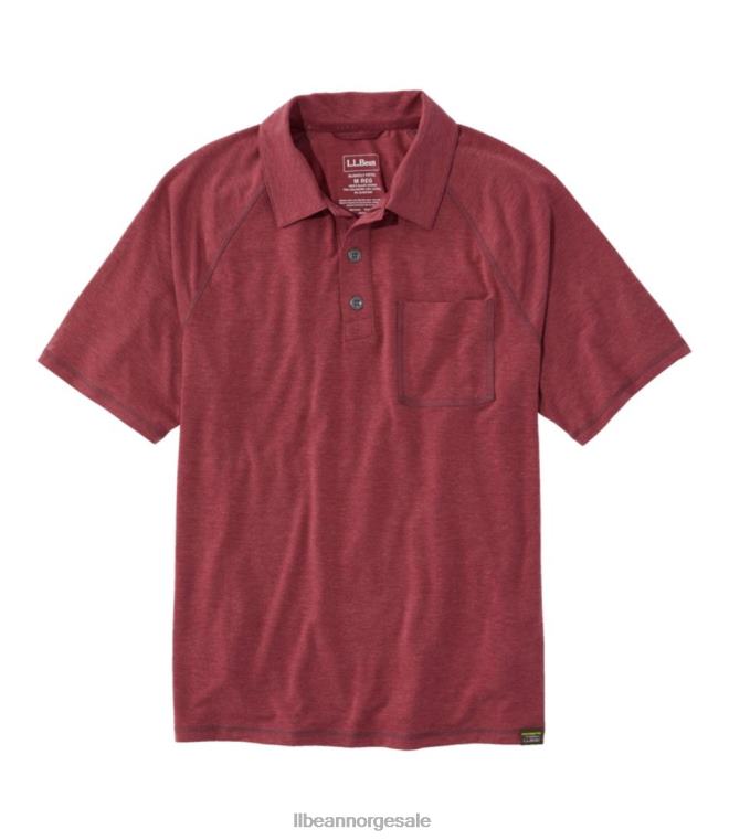 menn solsmart polo til hverdags 24VDH5776 L.L.Bean klær rødvin
