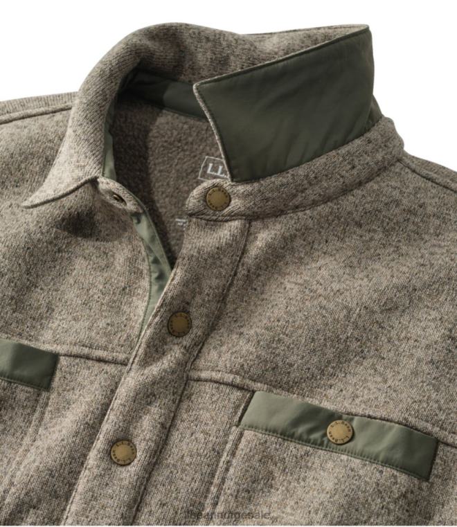 menn genser fleeceskjorte jac 24VDH3400 L.L.Bean klær lys marine