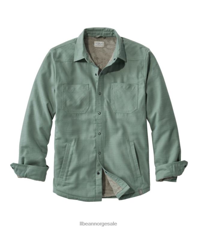 menn katahdin ytelse flanell skjorte-jakke 24VDH3406 L.L.Bean klær sjøgrønn