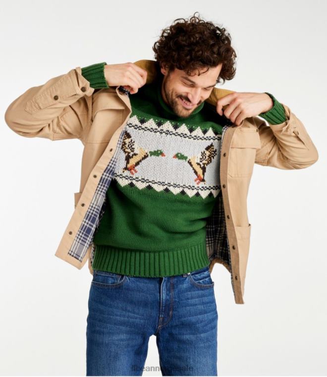 menn signaturfôret lerretsskjorte jac 24VDH3515 L.L.Bean klær mørkeste marine