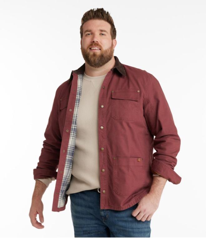menn signaturfôret lerretsskjorte jac 24VDH3515 L.L.Bean klær mørkeste marine