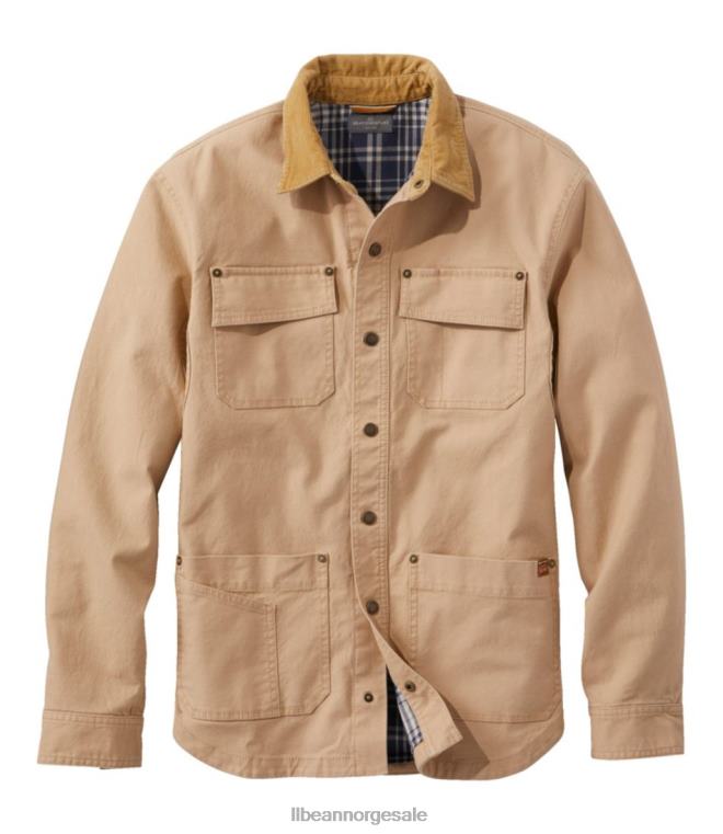 menn signaturfôret lerretsskjorte jac 24VDH6000 L.L.Bean klær amerikansk kaki