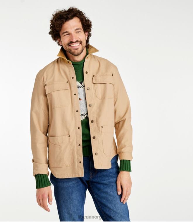 menn signaturfôret lerretsskjorte jac 24VDH6000 L.L.Bean klær amerikansk kaki