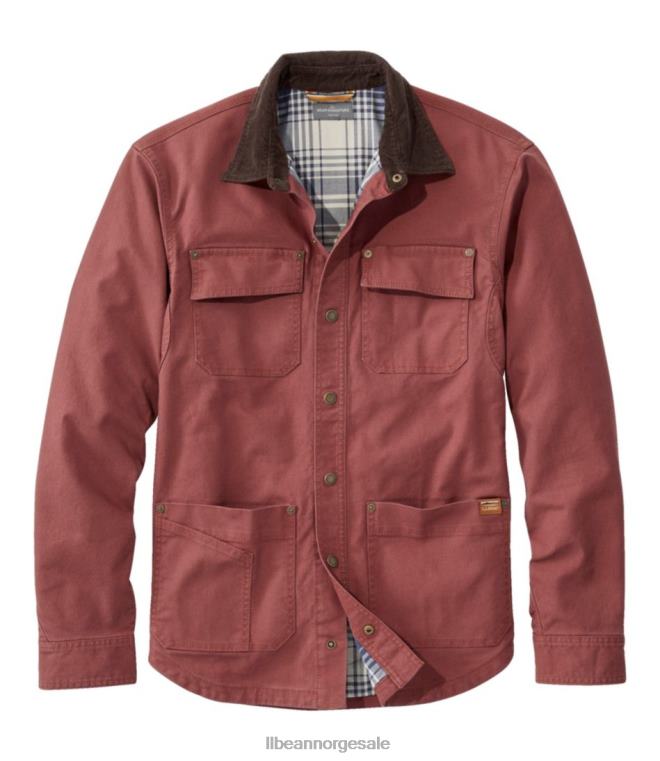 menn signaturfôret lerretsskjorte jac 24VDH712 L.L.Bean klær lett hickory