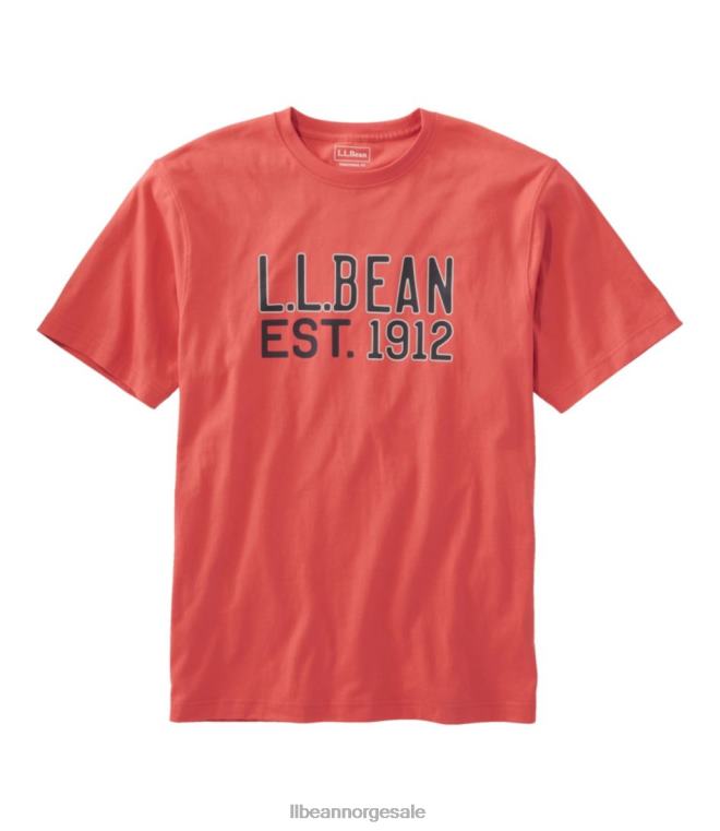 menn bekymringsløs unshrinkable t-skjorte 24VDH5760 L.L.Bean klær solbelyst korall