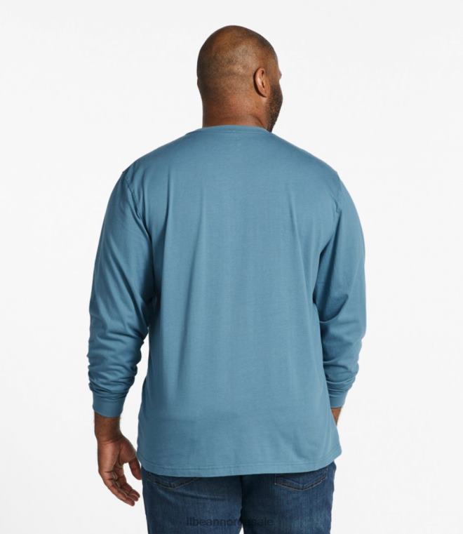 menn bekymringsløs unshrinkable t-skjorte 24VDH6901 L.L.Bean klær havblått
