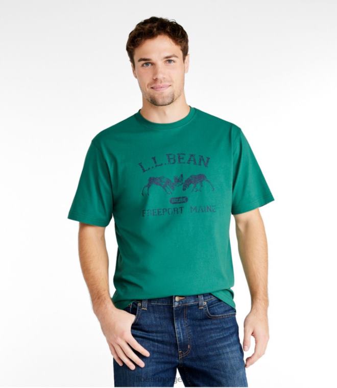 menn bekymringsløs unshrinkable t-skjorte 24VDH6931 L.L.Bean klær grå lyng logo