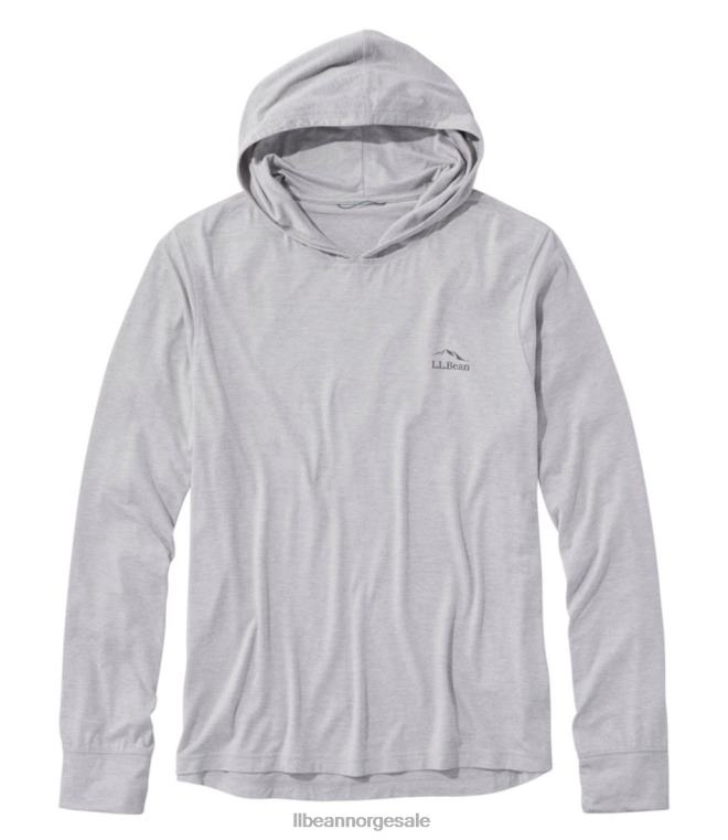 menn insect shield pro strikket hettegenser 24VDH385 L.L.Bean klær grå rullesteinslyng