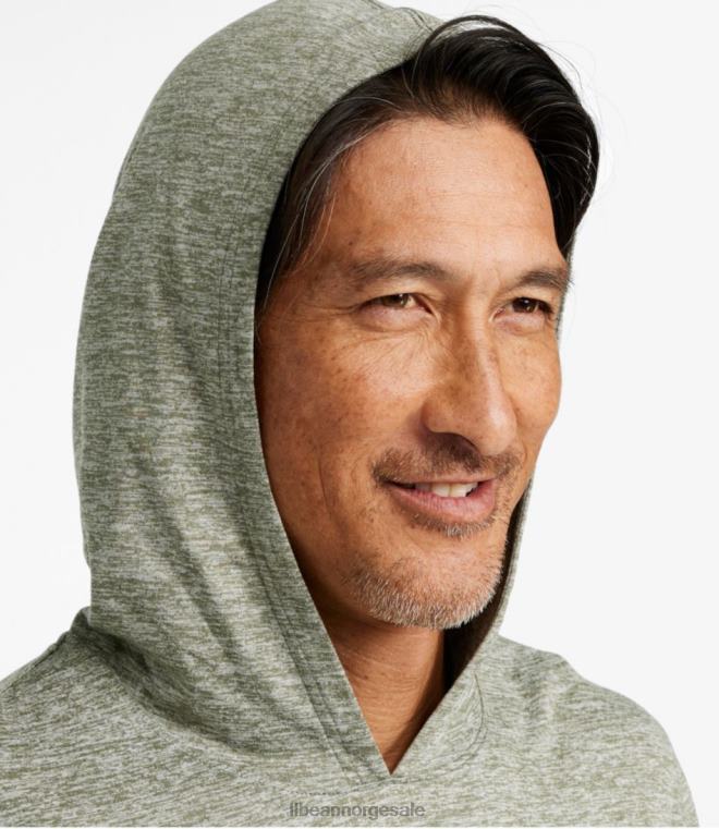 menn insect shield pro strikket hettegenser 24VDH385 L.L.Bean klær grå rullesteinslyng