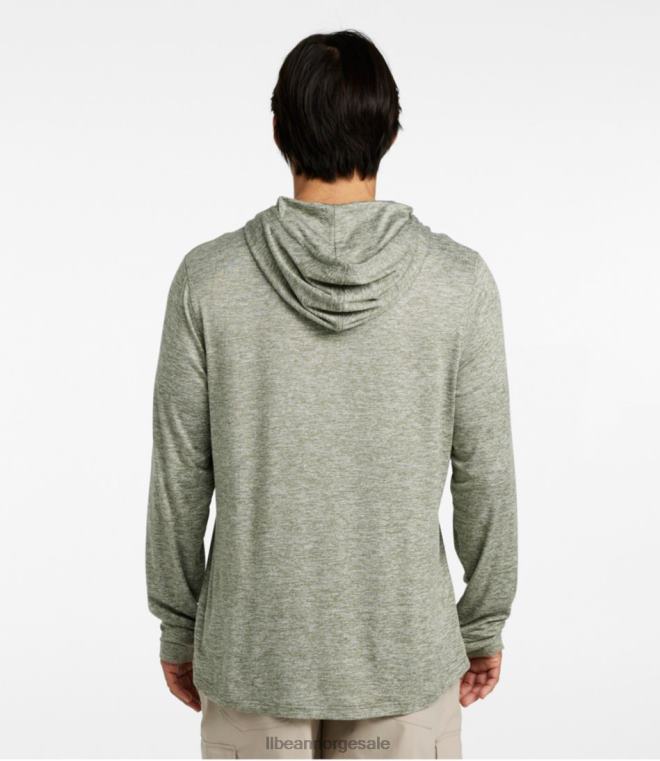 menn insect shield pro strikket hettegenser 24VDH4849 L.L.Bean klær sølv bjørk