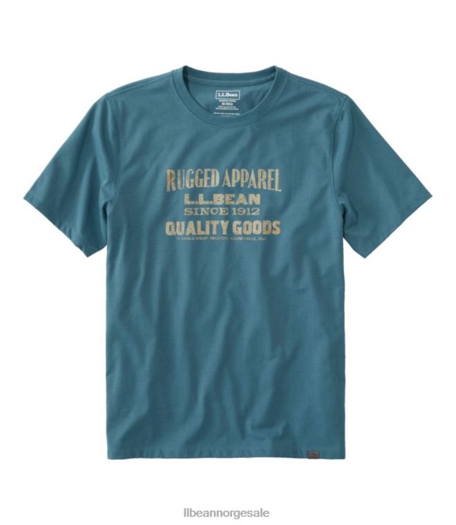 menn jegers grafiske t-skjorte 24VDH6580 L.L.Bean klær jernblått