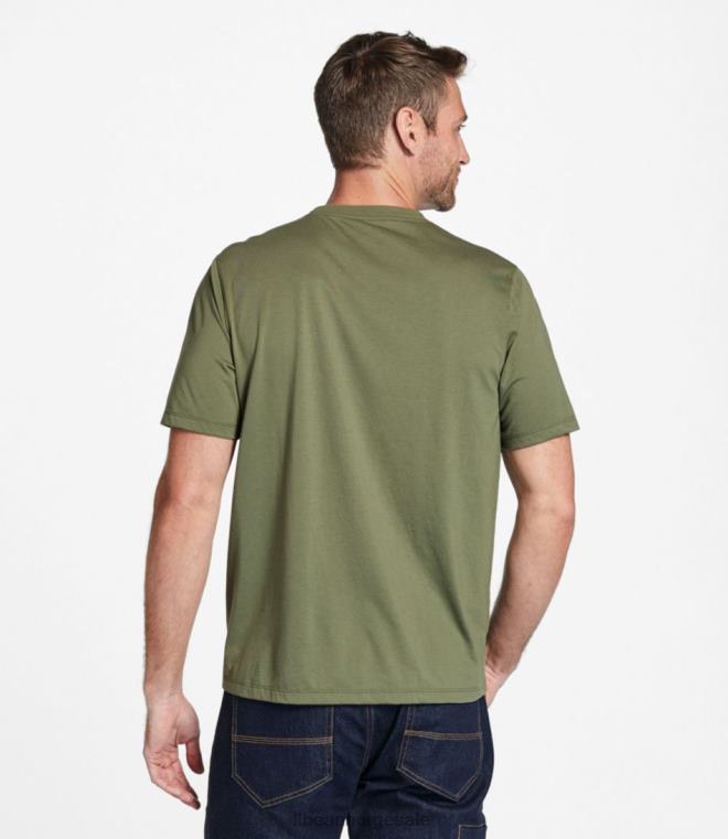 menn jegers grafiske t-skjorte 24VDH7202 L.L.Bean klær adobe oransje