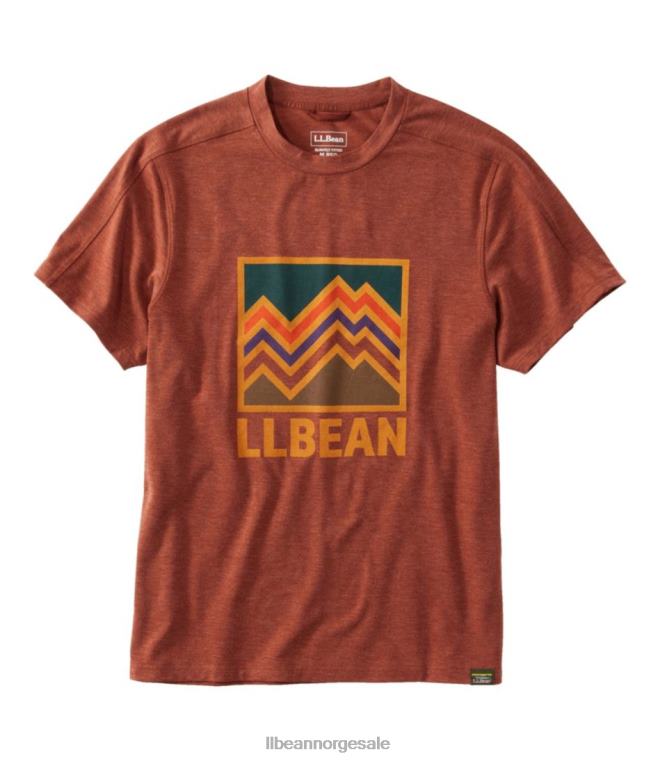 menn solsmart t-skjorte til hverdags 24VDH6990 L.L.Bean klær brent mahogni/lineære fjell