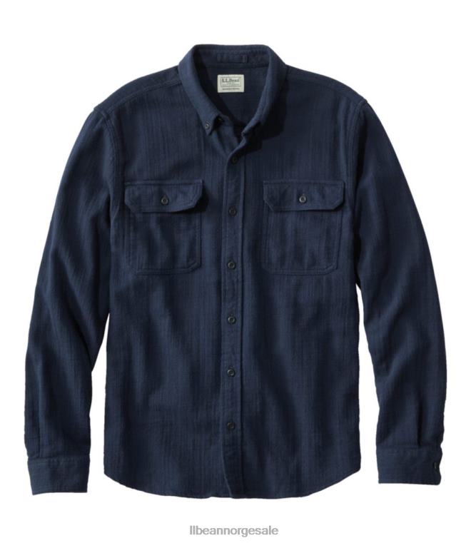 menn 1912 feltflanellskjorte 24VDH185 L.L.Bean klær klassisk marine
