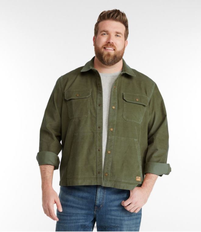 menn bønnebygget cordfløyelskjorte jac 24VDH4664 L.L.Bean klær skifergrå