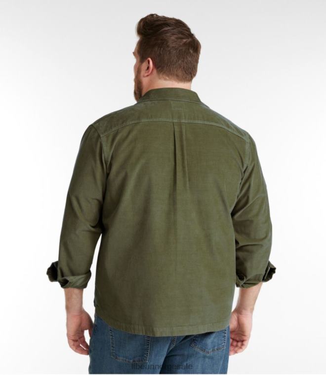 menn bønnebygget cordfløyelskjorte jac 24VDH4664 L.L.Bean klær skifergrå