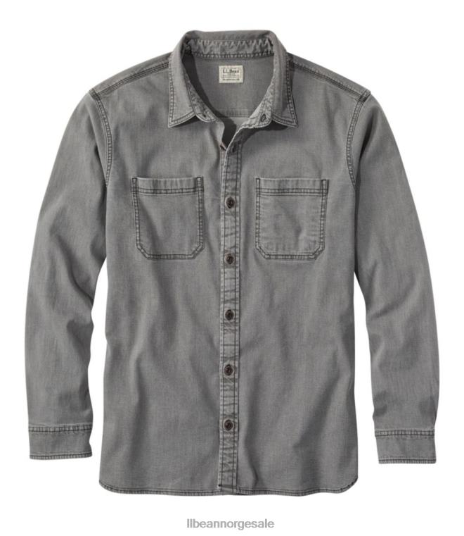 menn beanflex denimskjorte 24VDH319 L.L.Bean klær asfalt