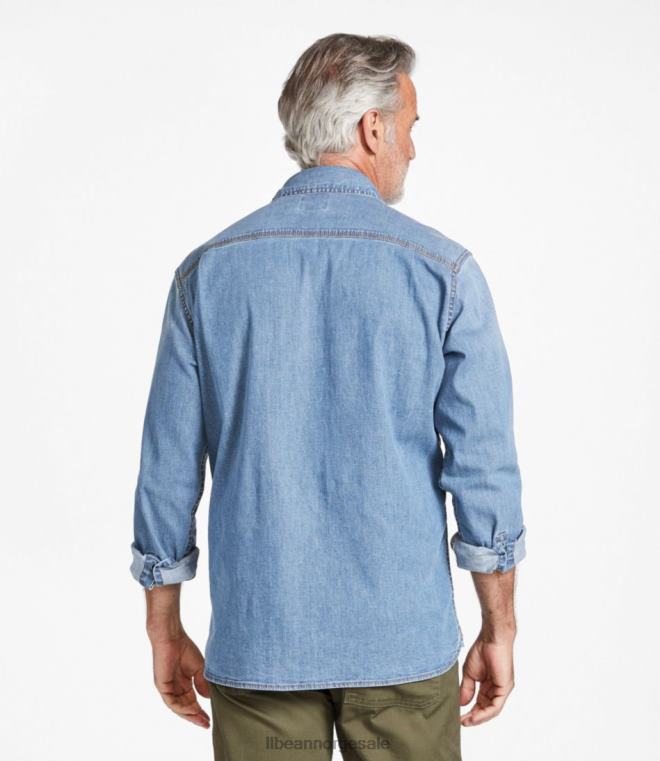 menn beanflex denimskjorte 24VDH319 L.L.Bean klær asfalt