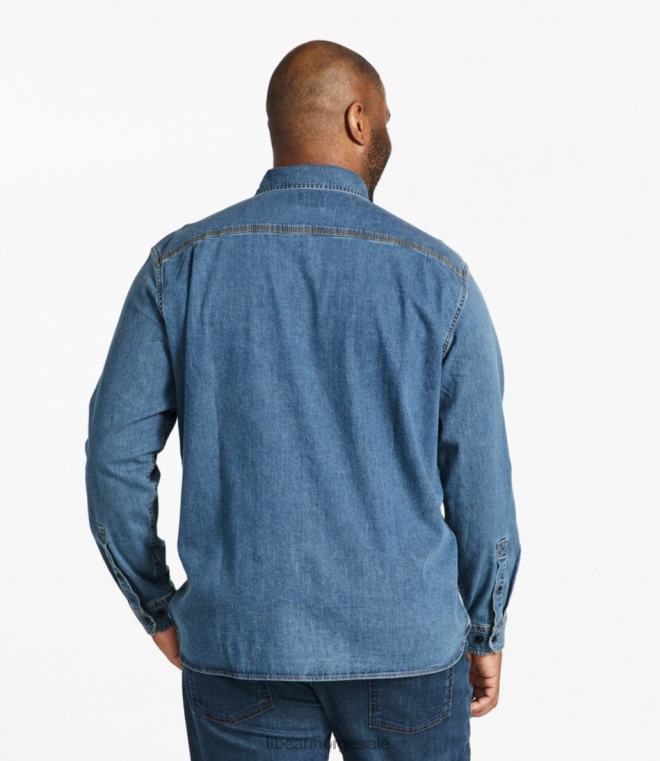 menn beanflex denimskjorte 24VDH319 L.L.Bean klær asfalt