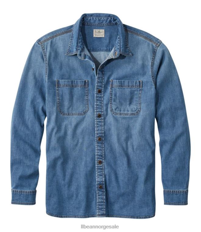 menn beanflex denimskjorte 24VDH3204 L.L.Bean klær steinvasket