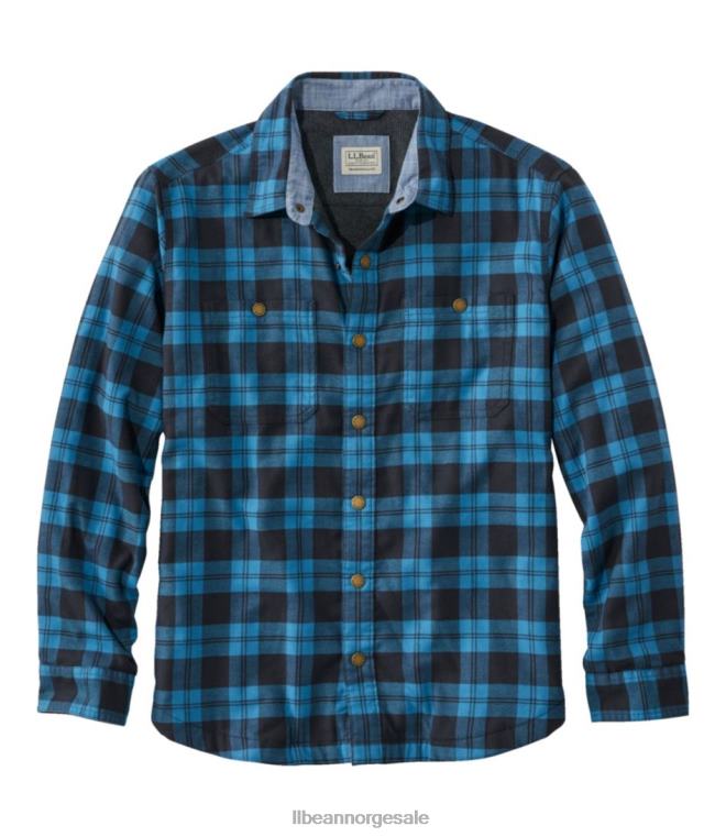 menn beanflex flanell hele sesongen 24VDH3407 L.L.Bean klær marine blå