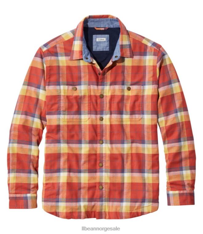 menn beanflex flanell hele sesongen 24VDH4952 L.L.Bean klær appelsinkrydder