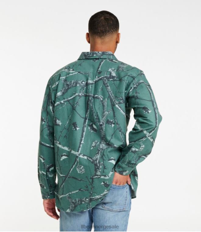menn gemseskjorte 24VDH3574 L.L.Bean klær tømmergrønn børstet camo