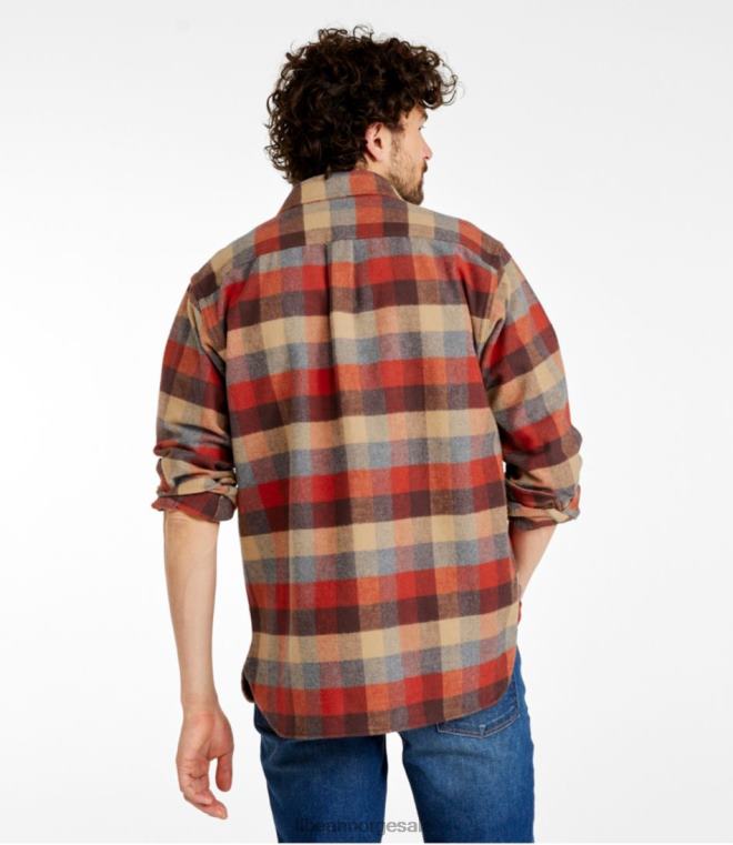 menn gemseskjorte 24VDH4893 L.L.Bean klær rødvin
