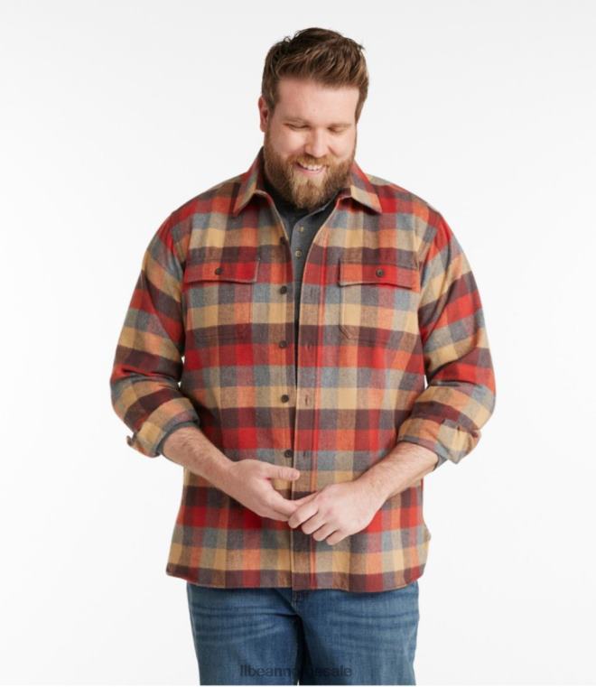 menn gemseskjorte 24VDH4893 L.L.Bean klær rødvin