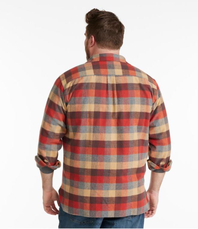 menn gemseskjorte 24VDH4893 L.L.Bean klær rødvin