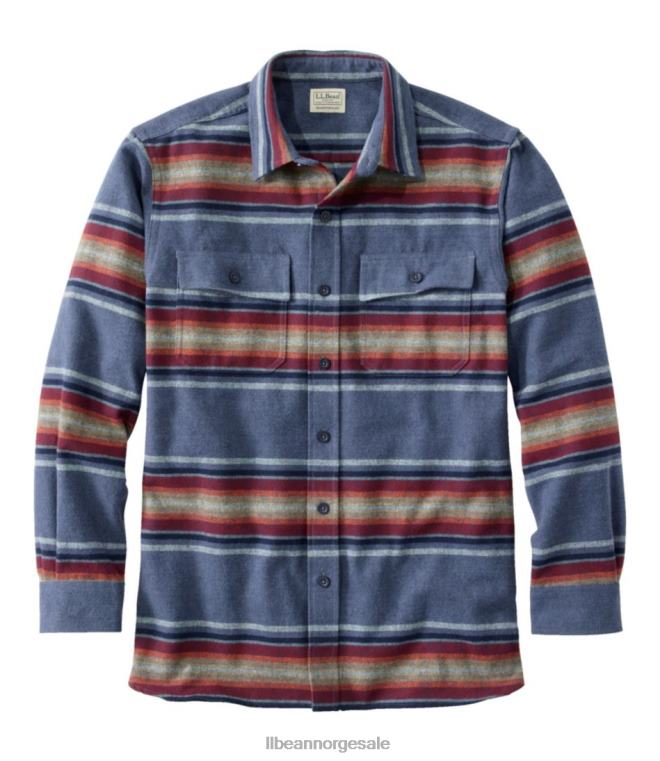 menn gemseskjorte 24VDH5052 L.L.Bean klær rangeley blå multi