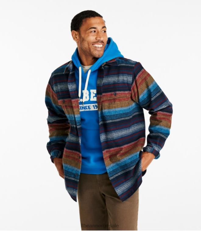 menn gemseskjorte 24VDH5052 L.L.Bean klær rangeley blå multi