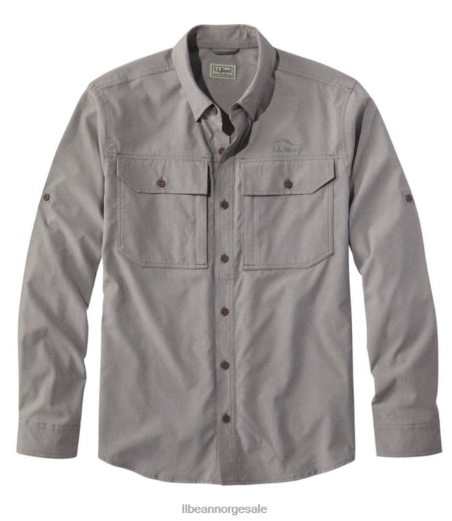 menn ingen fluesone skjorte 24VDH4801 L.L.Bean klær taupe brun