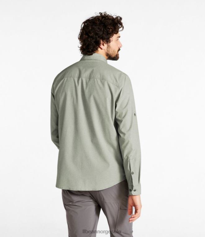 menn ingen fluesone skjorte 24VDH4801 L.L.Bean klær taupe brun