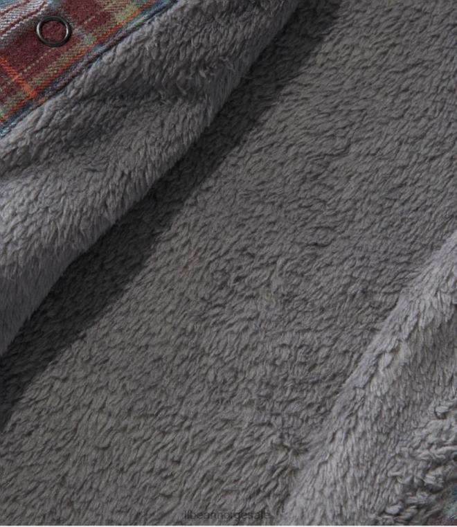 menn katahdin ytelse flanell skjorte-jakke 24VDH753 L.L.Bean klær dyp vin/rangeleyblå