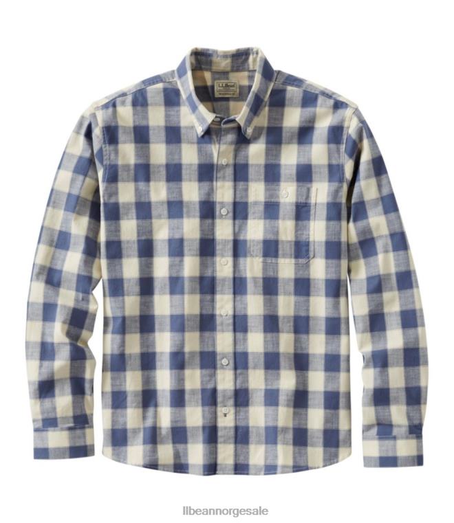 menn komfort stretch chambray skjorte 24VDH3260 L.L.Bean klær vintage indigo