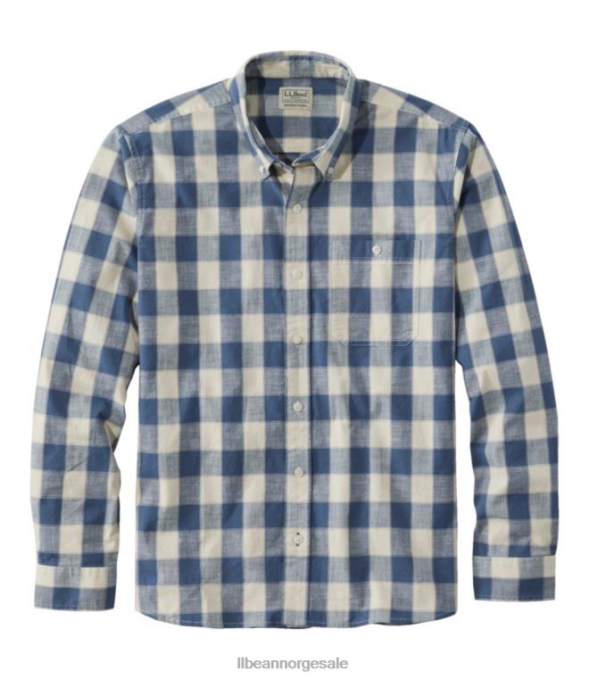 menn komfort stretch chambray skjorte 24VDH3322 L.L.Bean klær vintage indigo