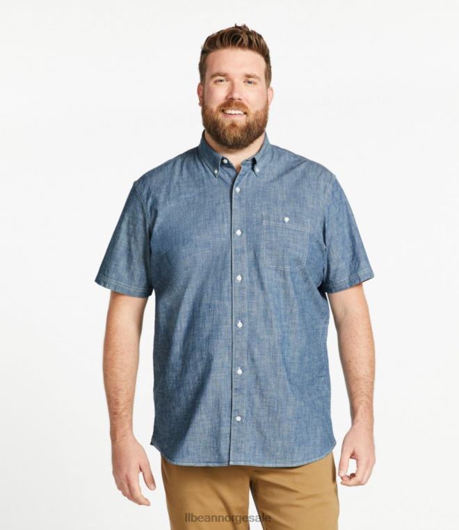 menn komfort stretch chambray skjorte 24VDH3506 L.L.Bean klær blek sienna