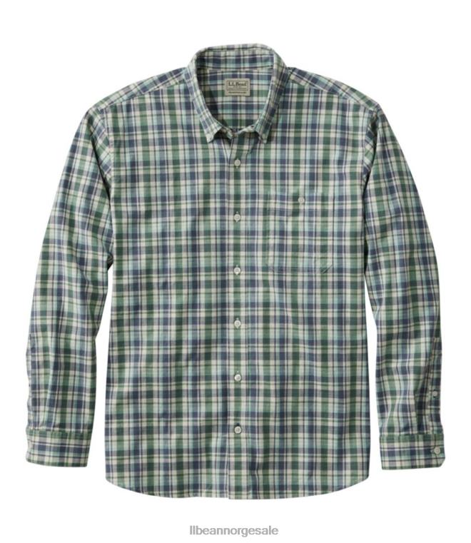 menn komfort stretch chambray skjorte 24VDH379 L.L.Bean klær lett everglade