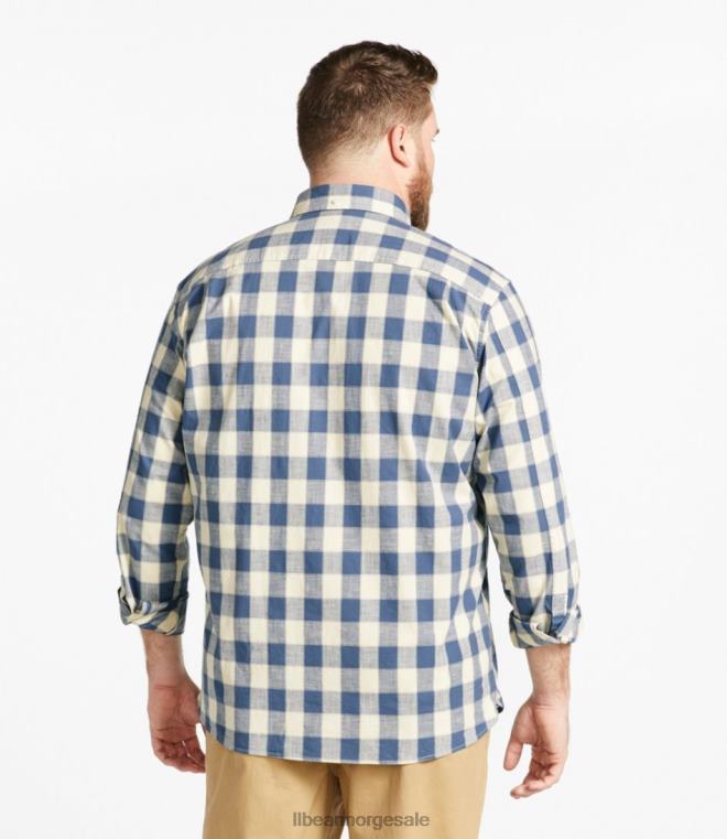 menn komfort stretch chambray skjorte 24VDH379 L.L.Bean klær lett everglade
