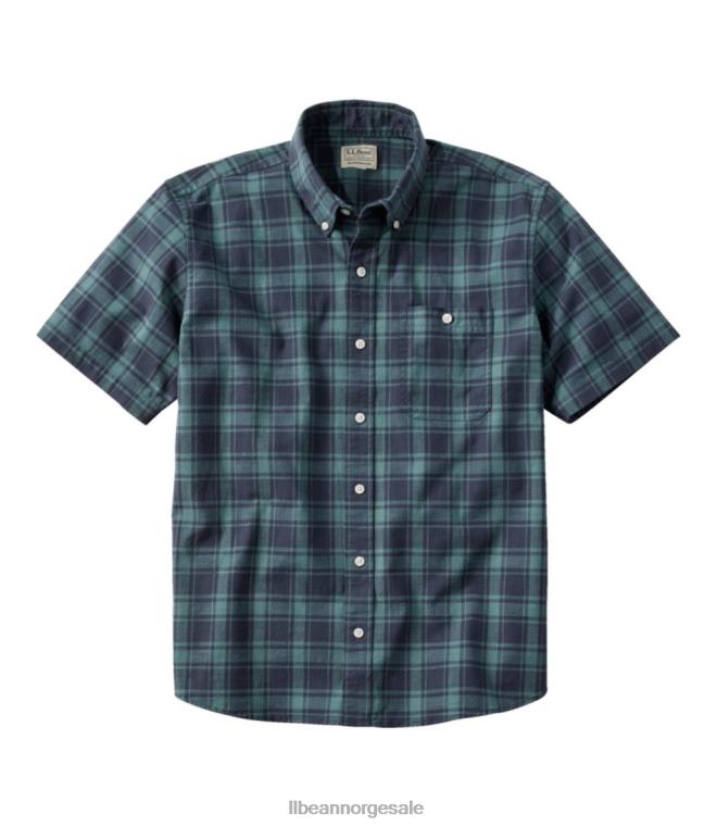 menn komfort stretch chambray skjorte 24VDH5018 L.L.Bean klær marinen