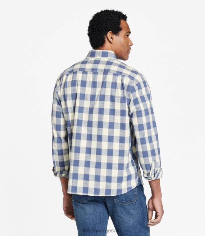 menn komfort stretch chambray skjorte 24VDH6985 L.L.Bean klær lys sjømann