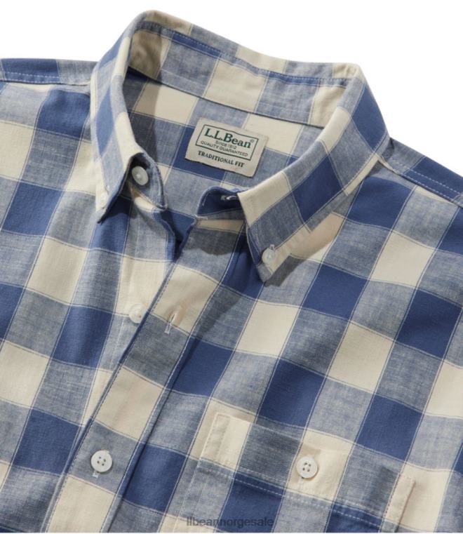 menn komfort stretch chambray skjorte 24VDH6985 L.L.Bean klær lys sjømann