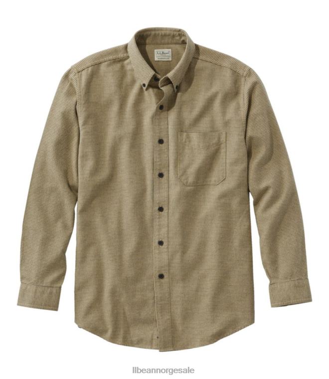 menn ond god flanellskjorte 24VDH4852 L.L.Bean klær sennep
