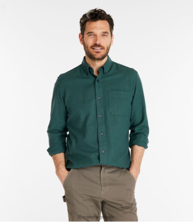 menn ond god flanellskjorte 24VDH501 L.L.Bean klær sennep