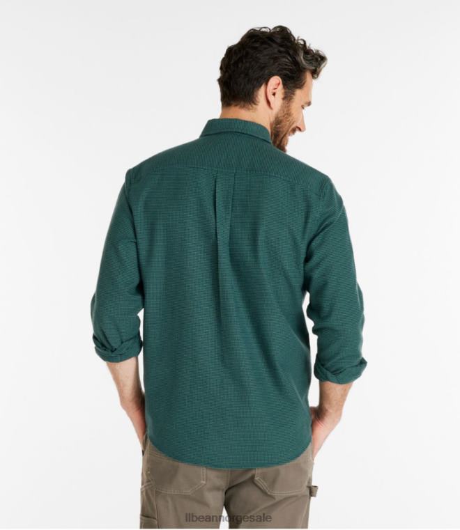 menn ond god flanellskjorte 24VDH501 L.L.Bean klær sennep
