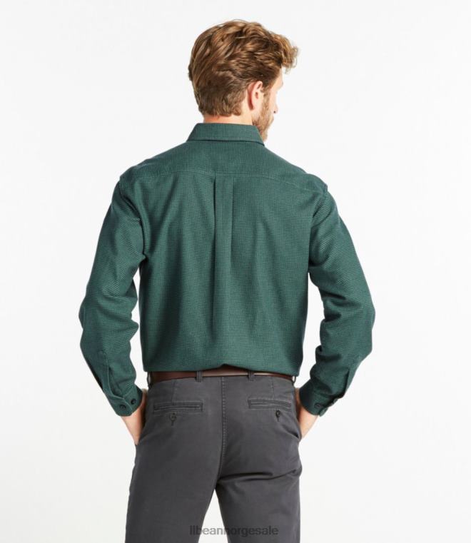 menn ond god flanellskjorte 24VDH5874 L.L.Bean klær rustoransje multi