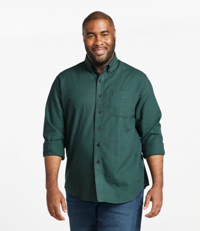 menn ond god flanellskjorte 24VDH5874 L.L.Bean klær rustoransje multi